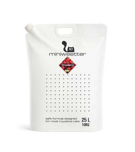 Miniweetter Strawberry – Биоразградима соева котешка тоалетна с аромат на ягода | 25L