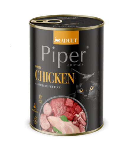 Piper Cat - консервирана храна за котки с пилешко месо 400 гр.