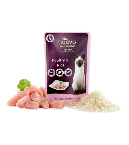 NUEVO Kitten Poultry & Rice - Пауч за котенца, птиче и ориз 85 г