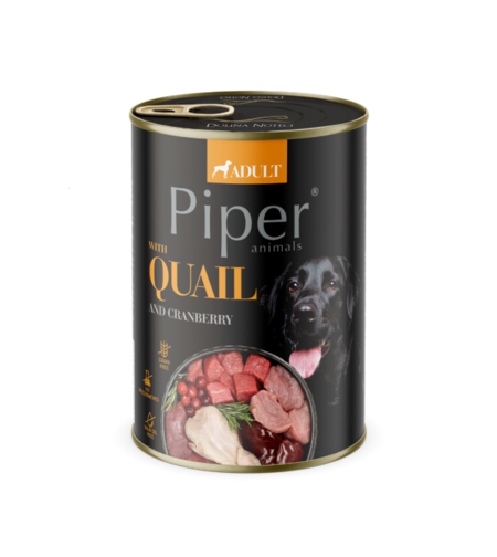 Piper Adult Dog консервирана храна за кучета с пъдпъдък и боровинки, 400 г