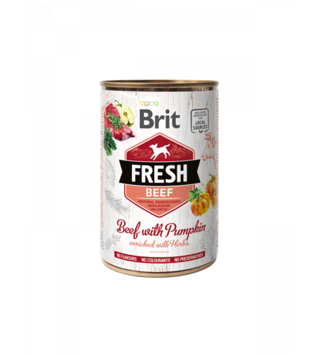 Brit Fresh Beef & Pumpkin - консервирана храна с говеждо и тиква  400г