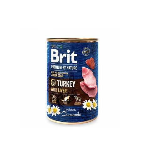 Brit Premium by Nature Turkey with Liver 400 г – Мокра храна за кучета с пуйка и черен дроб
