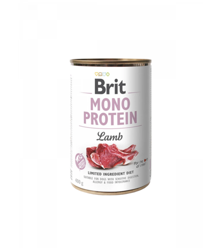 Brit Mono Protein Lamb - монопротеинова консерва за кучета с агнешко месо 400 гр