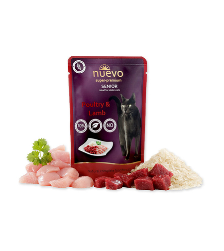 NUEVO Senior Poultry & Lamb - Пауч за котки, пиле и агне 85 г