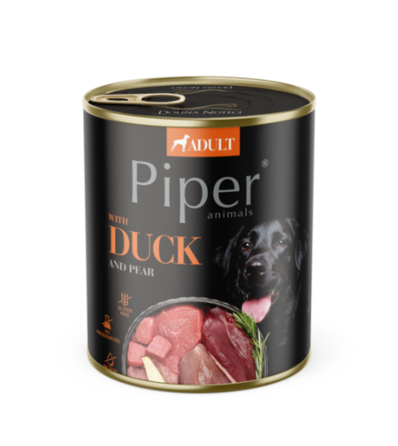 Piper Adult Dog – консервирана храна за кучета с патица и круша, 800 г
