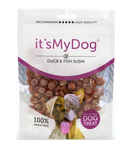 It's My Dog лакомство за кучета, суши патица и риба 85 г