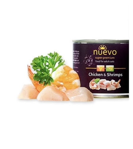 Nuevo Cat Chicken and Shrimps - с пилешко месо и скариди 200 г