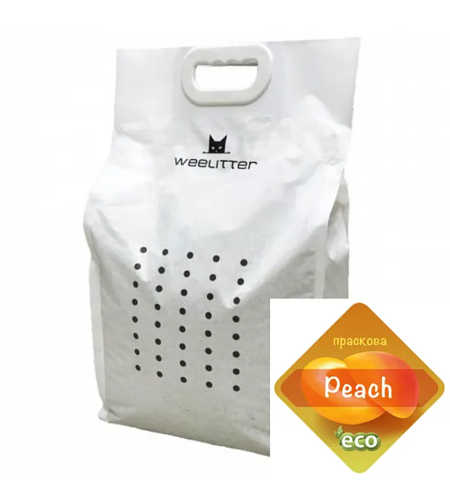 Weelitter Honeypeach - натурална биоразградима соева котешка тоалетна с нежен ненатрапчив аромат на праскова 18 литра