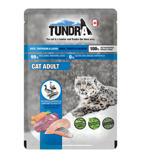Tundra cat duck, turkey & salmon – пауч за котки с патица, пуйка и сьомга | 85 г