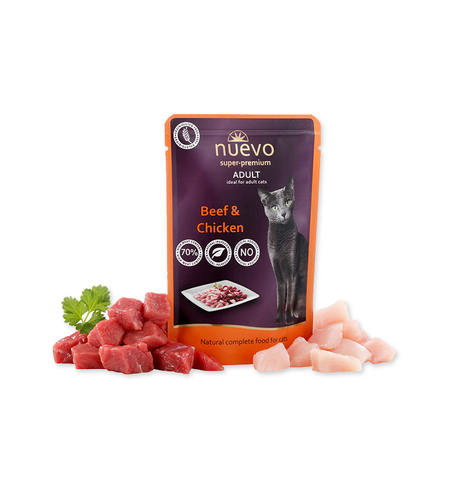 NUEVO Adult Beef & Chicken - Пауч за котки Говеждо и пиле 85 г