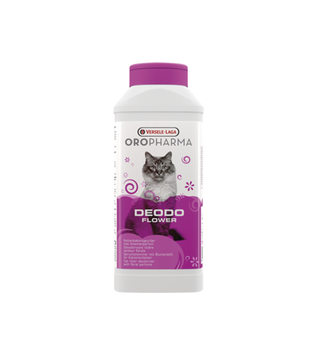OROPHARMA DEODO FLOWER 750 g - деозодорант на прах за котешка тоалетна със свеж аромат на цветя