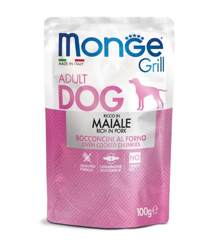 Monge Grill Adult Dog with Pork – пауч със свинско за кучета, 100 g