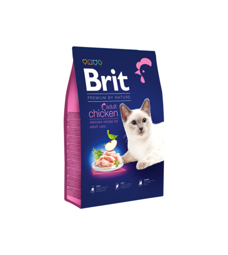 Brit Premium by Nature Cat Adult Chicken – храна за котки над 12 месеца с пилешко, 300 g / 1.5 kg / 8 kg