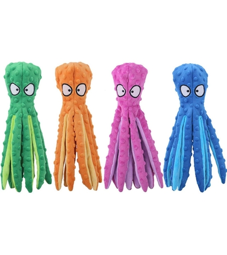Плюшена играчка октопод за кучета със звук – 31 см