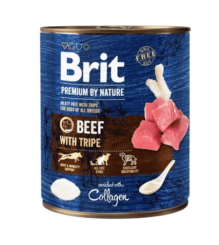 Brit Premium by Nature Beef with Tripe 800 г – Мокра храна за кучета с говеждо и шкембе