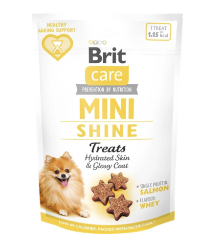 Brit Mini Shine Treats – Лакомства за блестяща козина за кучета 50 г