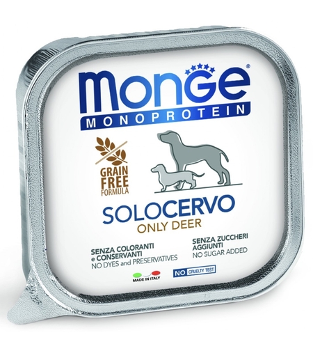 Monge Monoprotein Adult Dog Pate Deer – пастет за кучета в зряла възраст с елен, 150 g