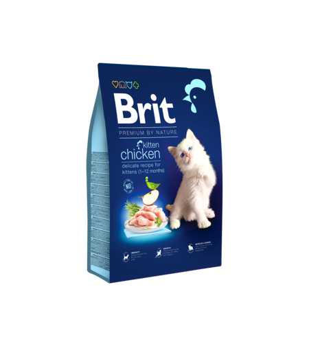 Brit Premium by Nature Kitten – храна за котенца до 12 месеца с пилешко и дробчета, 300 g / 1.5 kg / 8 kg