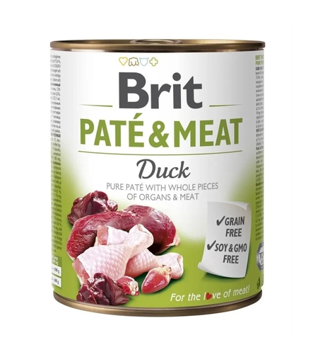 Brit Pate and Meat Duck - пастет за кучета с патешко месо 800 гр