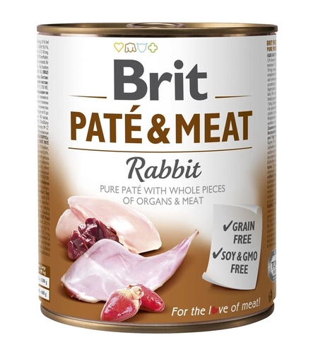 Brit Pate and Meat Rabbit - пастет за кучета със заешко месо 800 гр