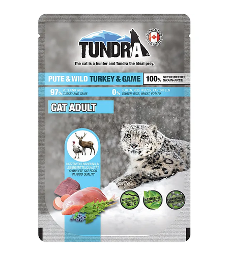 Tundra cat turkey & game – пауч за котки с пуешко и дивеч 97% | 85 г