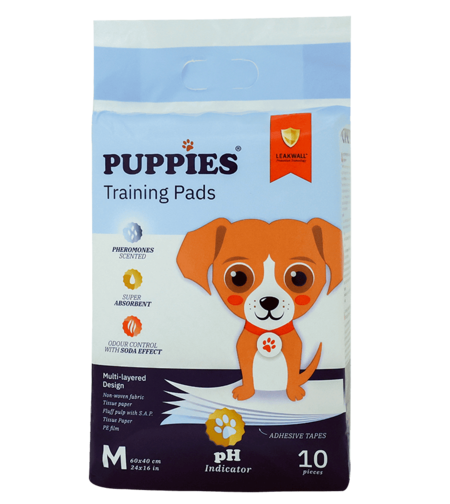 PUPPIES Training Pads M (60x40) 10 бр - Хигиенни подложки за кучета