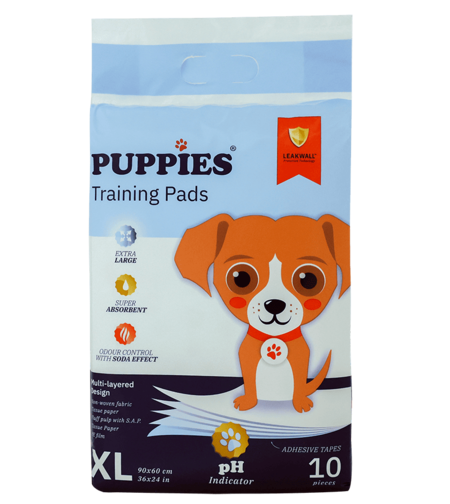 PUPPIES Training Pads XL (90х60) 10/30бр - Хигиенни подложки за кучета
