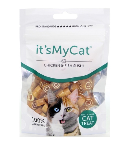 It's My Cat Sushi Chicken 50 г - снакс за котки суши пиле и риба