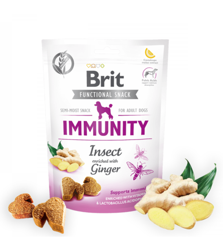 Brit Care Dog Functional Snack Immunity Insect - лакомство за имунитет с джинджифил 150гр.