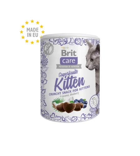 Brit Care  Snack Superfruits Kitten - лакомства за котенца с пилешко  100гр.
