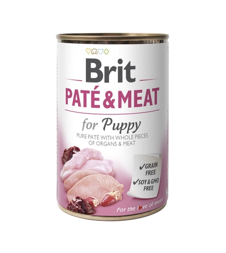 Brit Pate and Meat Puppy - пастет за кученца с пилешко и пуешко месо 400 гр