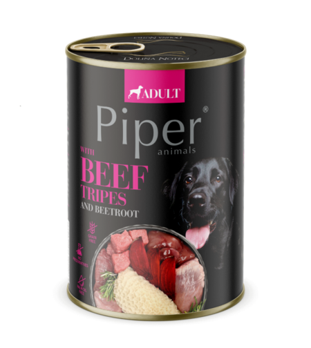 Piper Adult Dog храна за кучета с говеждо шкембе и червено цвекло, 400 г