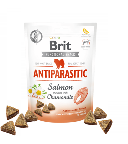 Brit Care Dog Functional Snack Antiparasitic Salmon - антипаразитно лакомство със сьомга и лайка 150гр.