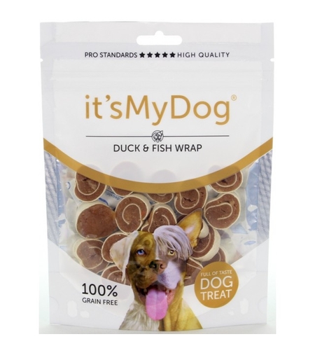 It's My Dog лакомство за кучета,  кръгчета патица и риба 85 г