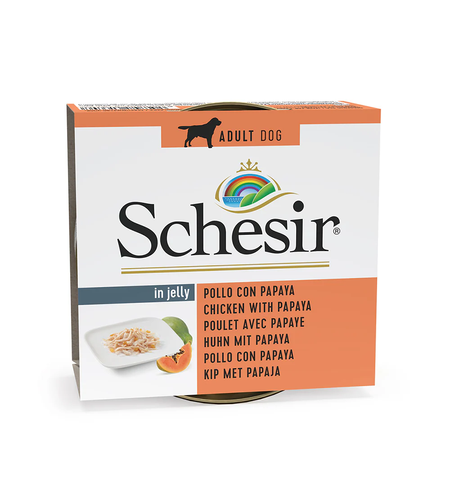 Schesir Dog Chicken & Papaya in Jelly - Филе от пиле и папая в желе 150 гр