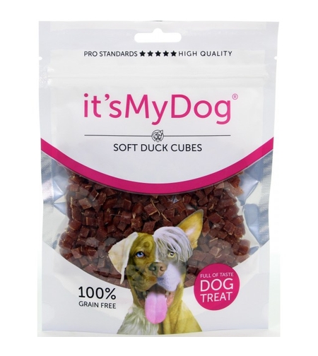 It`s My Dog лакомство за кучета, кубчета патешко 85 г
