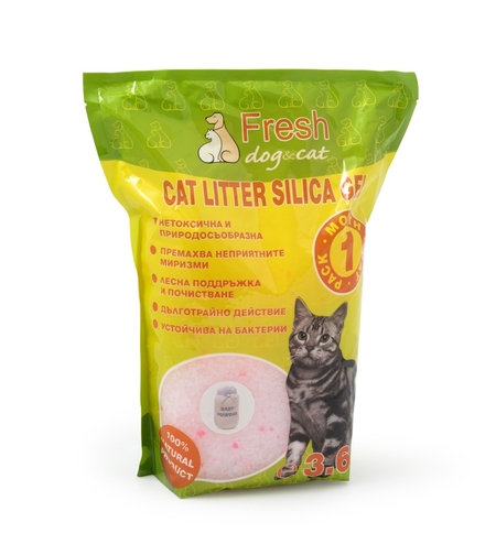 FRESH CAT СИЛИКОНОВА ТОАЛЕТНА ЗА КОТКИ - БЕБЕШКА ПУДРА 3,6 ЛИТРА