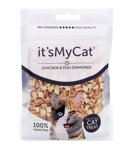 It's My Cat Chicken & Fish Diamond 50 г - лакомство за котка пиле и риба