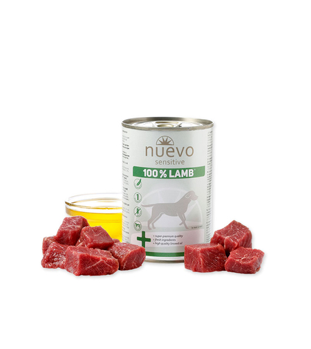 Nuevo Dog Sensitive Lamb - с агнешко месо, 100% един източник на протеин 400 гр