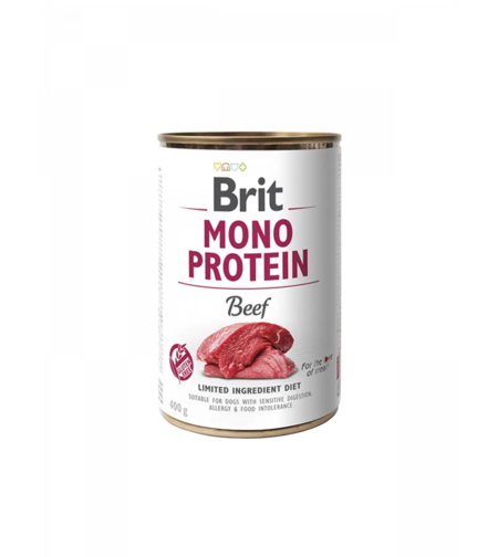 Brit Mono Protein Beef - монопротеинова консерва за кучета с говеждо месо 400гр