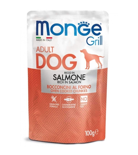 Monge Grill Adult Dog with Salmon – пауч със сьомга за кучета, 100 g