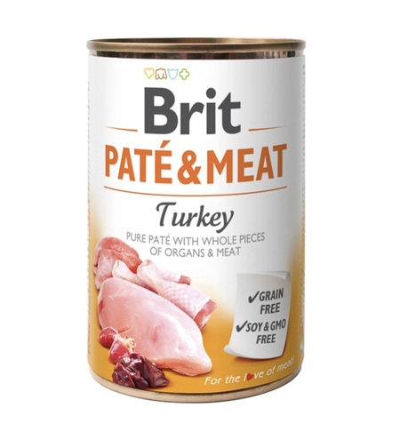 Brit Pate and Meat Turkey - пастет за кучета с пуешко месо 400 гр