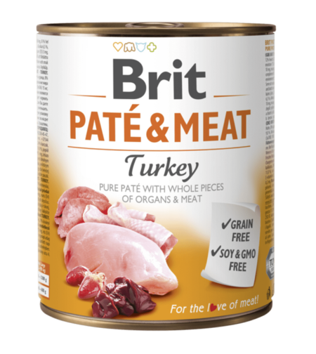 Brit Pate and Meat Turkey - пастет за кучета с пуешко месо 800 гр
