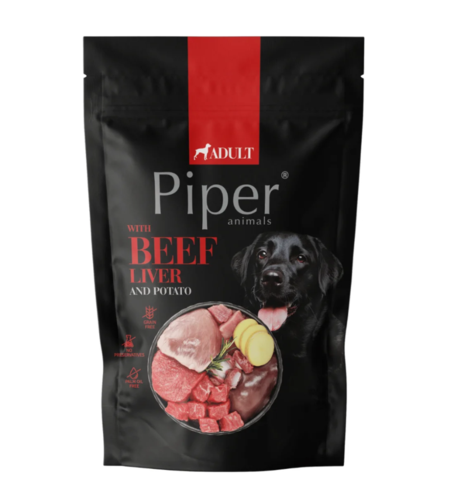 Piper Adult Dog пауч за кучета с говежди дроб и картофи, 500 гр.