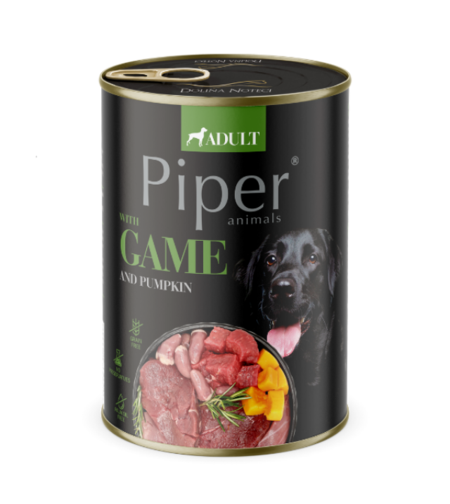 Piper Adult Dog – консервирана храна за кучета с дивеч, тиква и розмарин,  400 г