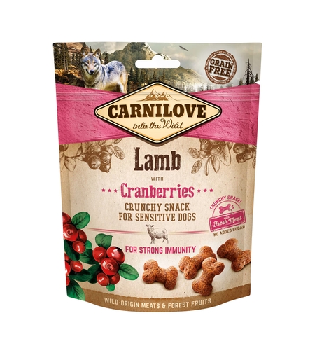Carnilove хрупкави лакомства, с агне и червена боровинка 200 г