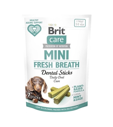 Brit Care Mini Fresh Breath Dental Sticks – дентални лакомства за кучета 120 г