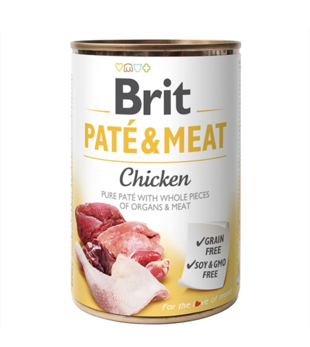 Brit Pate and Meat Chicken - пастет за кучета с пилешко месо 400гр