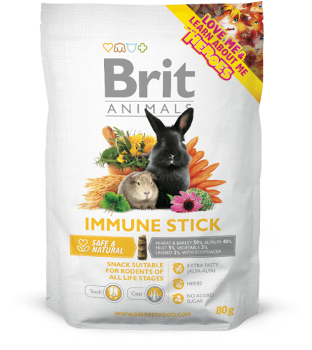 Brit Animals Immune Stick 80 g – Лакомство за гризачи и зайци за силен имунитет