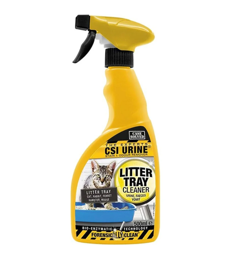 CSI Urine Litter Tray Cleaner – Ензимен спрей за почистване на котешки тоалетни и клетки | 500ml